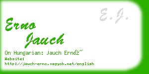 erno jauch business card